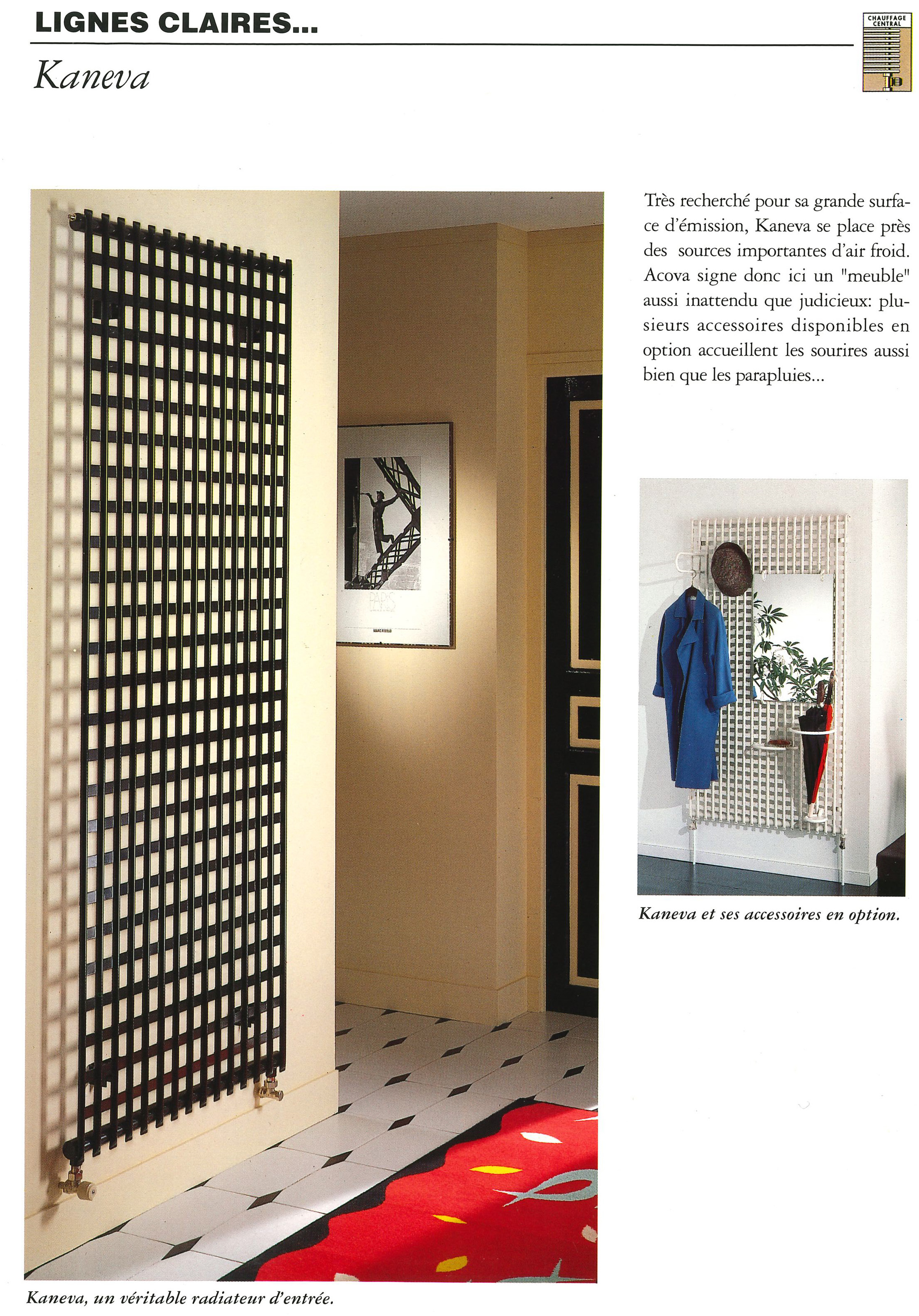 Sortie du nouveau radiateur Kaneva avec son design innovant en 1992