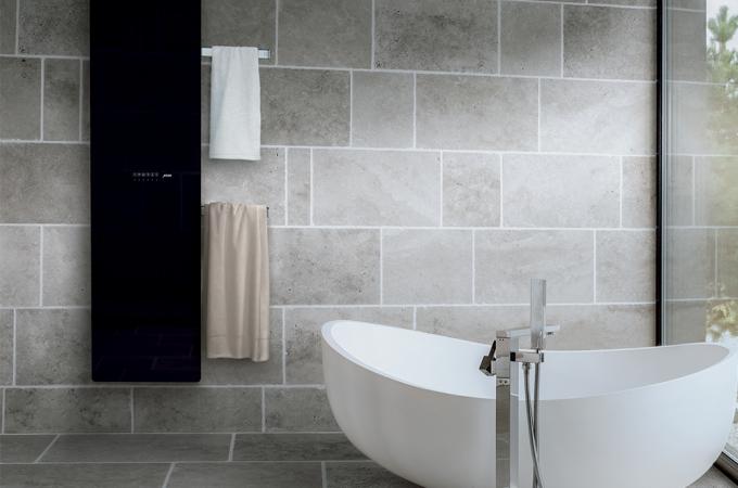 Photo d'ambiance - Radiateur sèche-serviettes atypique Versus noir