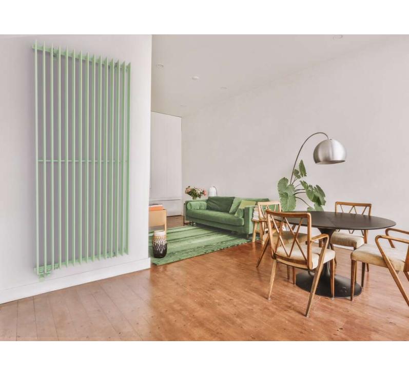 Clarian vertical simple - RX  | Acova_rad_Clarian_RX_vertical_EC_E1180_50_15EL_HY_TYP-B_PastelGreen_amb_HD.jpg